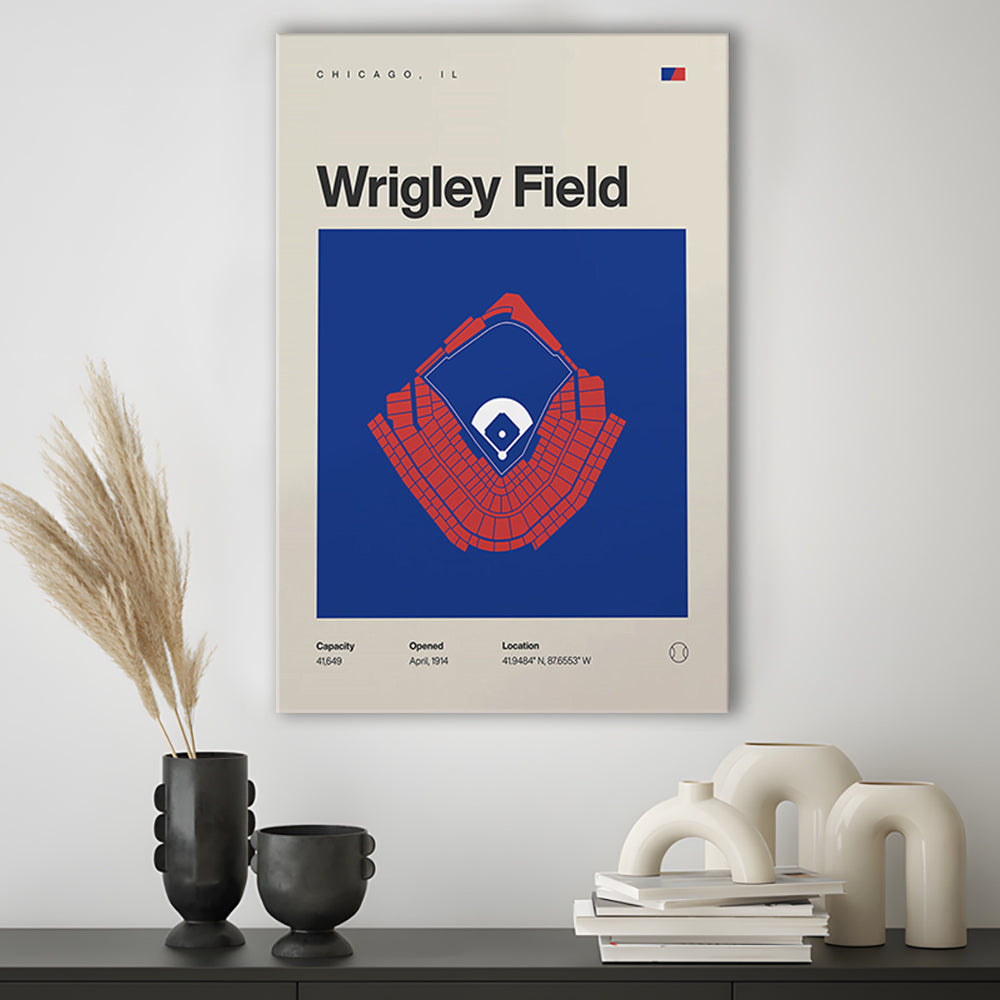 Chicago Cubs Stadium Print, Wrigley Field Stadium Print, Fan Gifts, Sport Art, Canvas Print Wall Art
