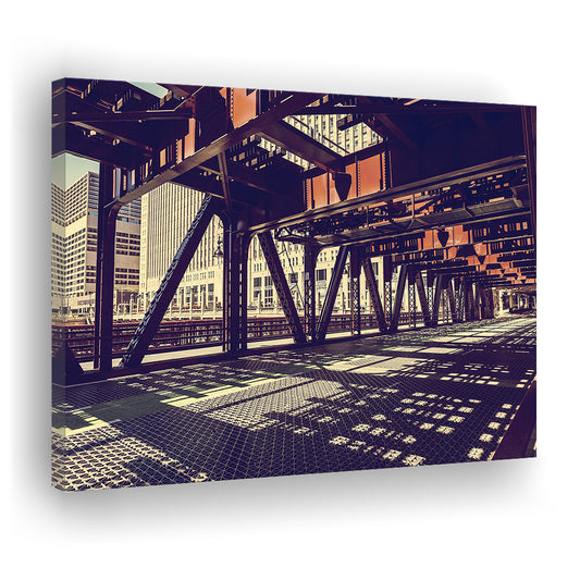 Chicago USA Art, Chicago Illinois Canvas, Chicago Print Art ,Chicago City Wall Decor, Cavas Print Wall Art Hom Decor