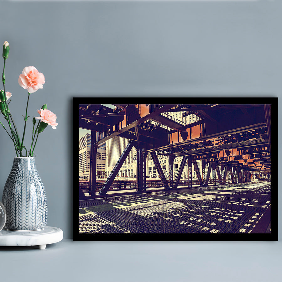 Chicago Usa Art, Chicago Illinois Art, Chicago Print Art ,Chicago City Wall Decor, Framed Art Print, Picture Framed