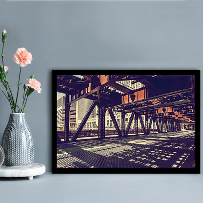 Chicago Usa Art, Chicago Illinois Art, Chicago Print Art ,Chicago City Wall Decor, Framed Art Print, Picture Framed