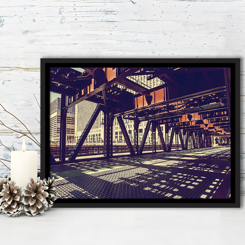 Chicago Usa Art, Chicago Illinois Canvas, Chicago Print Art ,Chicago City, Framed Cavas Print, Floating Frame