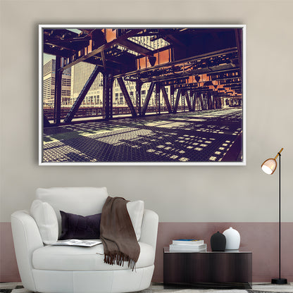 Chicago Usa Art, Chicago Illinois Canvas, Chicago Print Art ,Chicago City, Framed Cavas Print, Floating Frame