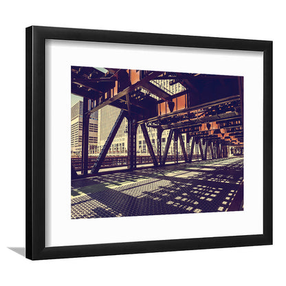 Chicago Usa Art, Chicago Illinois, Chicago Print Art ,Chicago City Wall Decor, Framed Art Print White Border