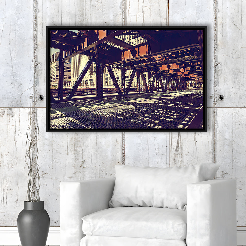 Chicago Usa Art, Chicago Illinois Canvas, Chicago Print Art ,Chicago City, Framed Cavas Print, Floating Frame