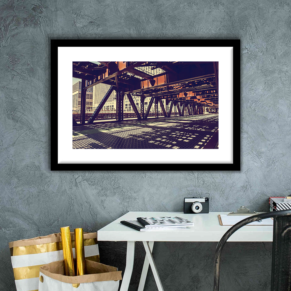 Chicago Usa Art, Chicago Illinois, Chicago Print Art ,Chicago City Wall Decor, Framed Art Print White Border