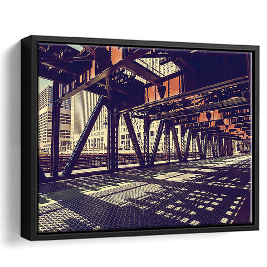 Chicago Usa Art, Chicago Illinois Canvas, Chicago Print Art ,Chicago City, Framed Cavas Print, Floating Frame