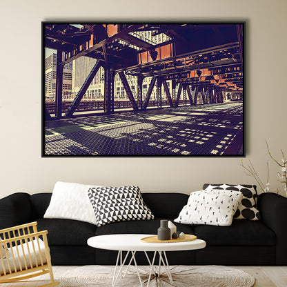 Chicago Usa Art, Chicago Illinois Canvas, Chicago Print Art ,Chicago City, Framed Cavas Print, Floating Frame