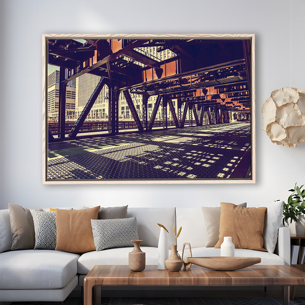 Chicago Usa Art, Chicago Illinois Canvas, Chicago Print Art ,Chicago City, Framed Cavas Print, Floating Frame