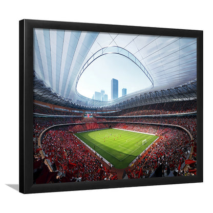 China Sporty Gossip Stadium, Stadium Canvas, Sport Art, Gift for him, Framed Art Print Wall Decor, Picture Framed