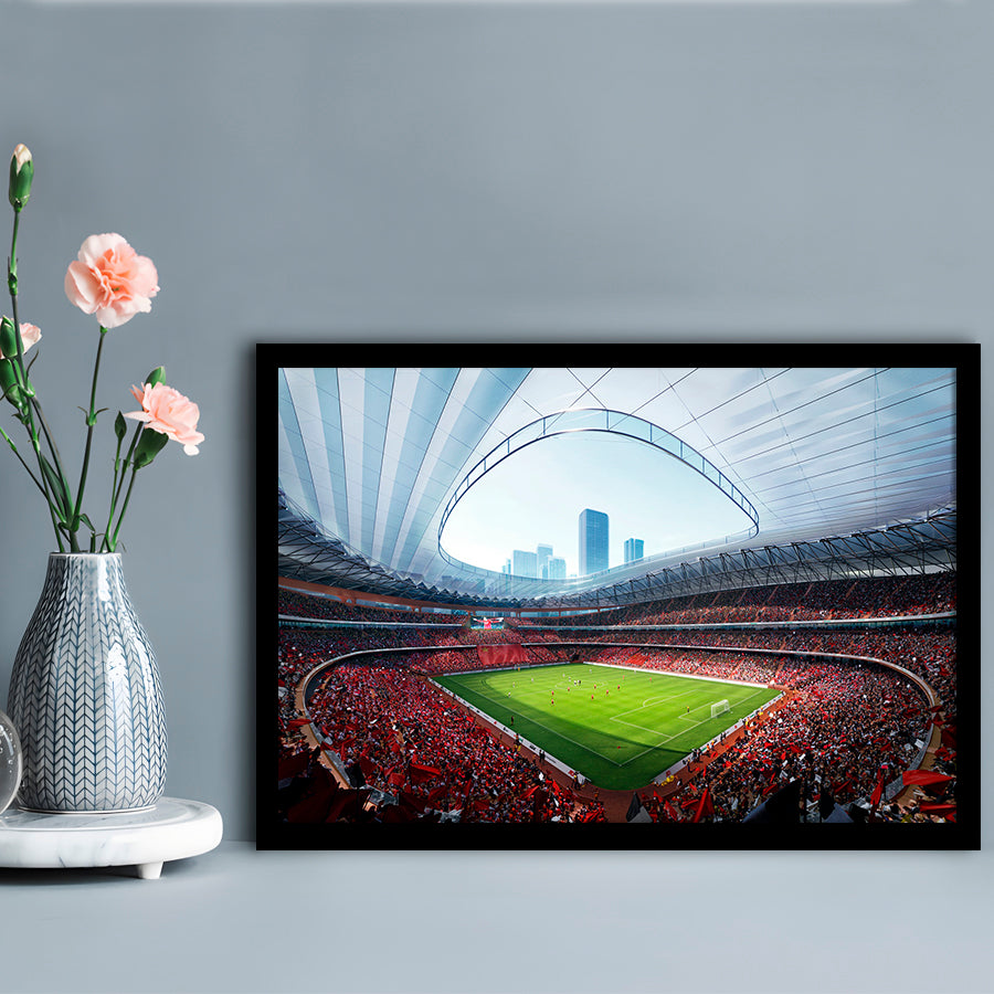 China Sporty Gossip Stadium, Stadium Canvas, Sport Art, Gift for him, Framed Art Print Wall Decor, Picture Framed