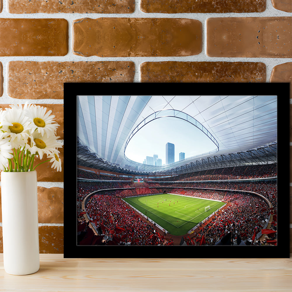 China Sporty Gossip Stadium, Stadium Canvas, Sport Art, Gift for him, Framed Art Print Wall Decor, Picture Framed