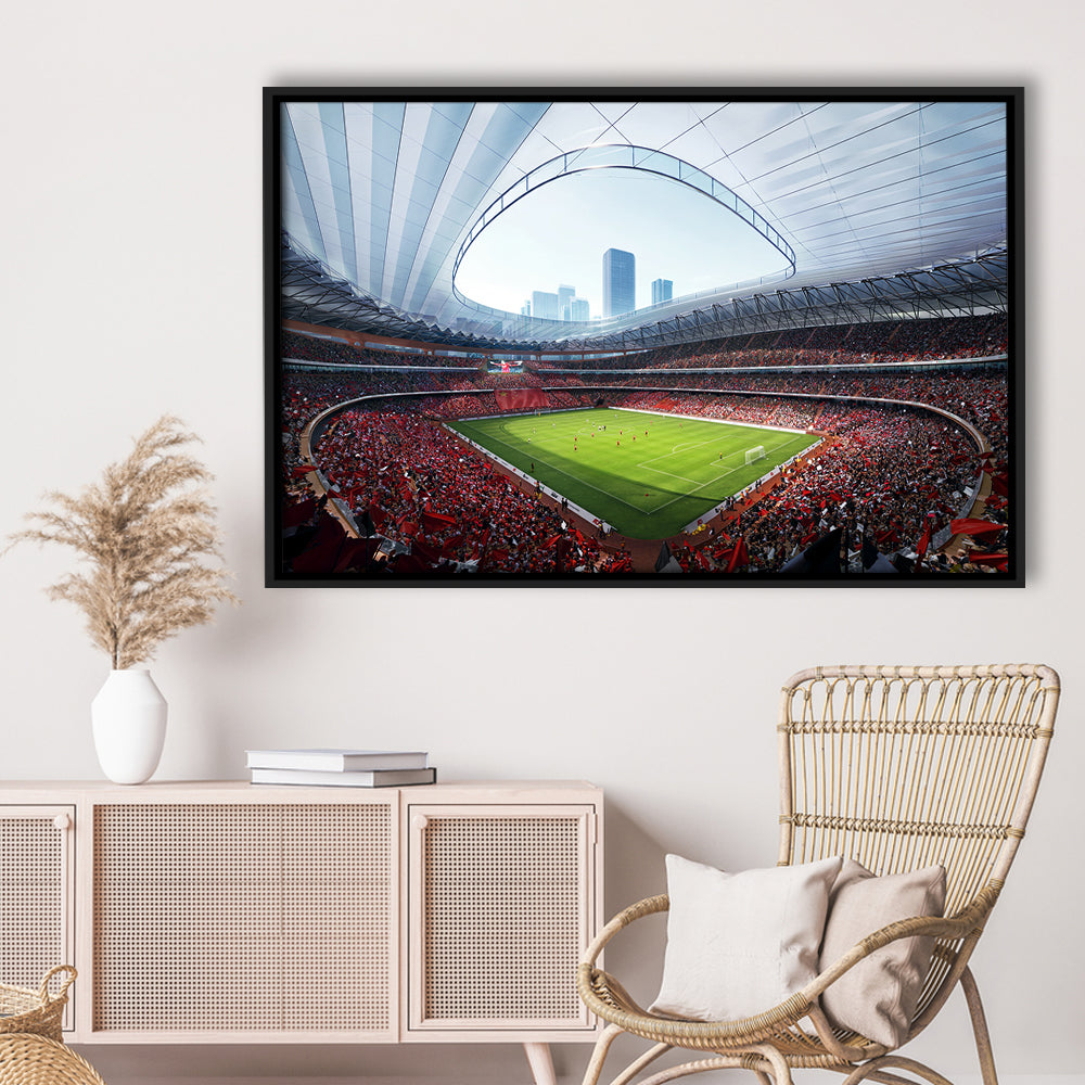 China Sporty Gossip Stadium, Stadium Canvas, Sport Art, Framed Canvas Print Wall Art, Floating Frame