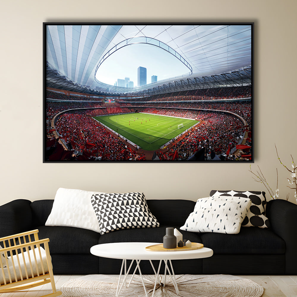 China Sporty Gossip Stadium, Stadium Canvas, Sport Art, Framed Canvas Print Wall Art, Floating Frame