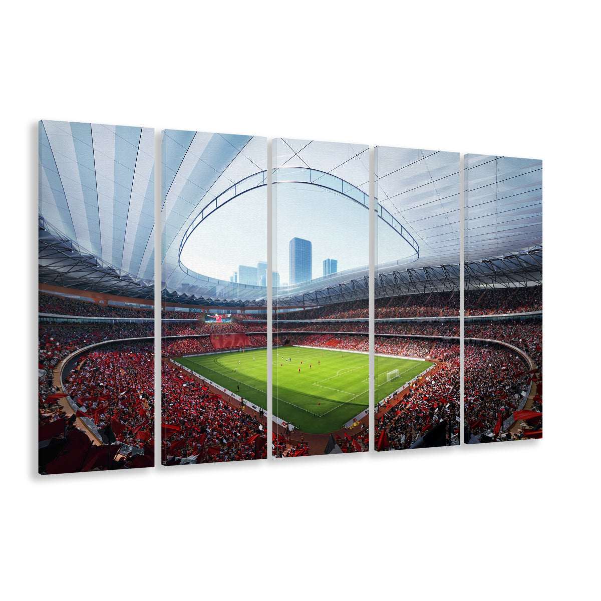 China Sporty Gossip Stadium, Stadium Canvas, Sport Art, 5 Panel B, Extra Large Canvas, Canvas Print Wall Art