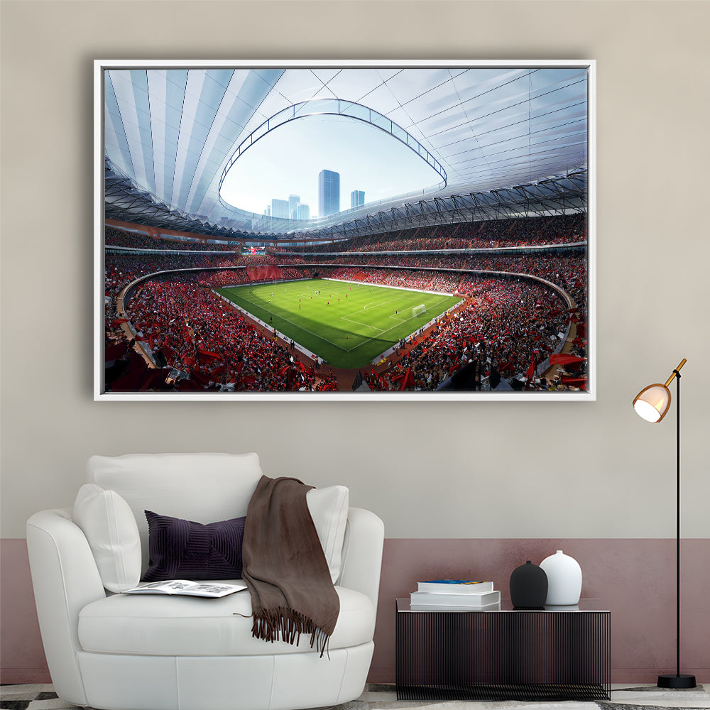 China Sporty Gossip Stadium, Stadium Canvas, Sport Art, Framed Canvas Print Wall Art, Floating Frame