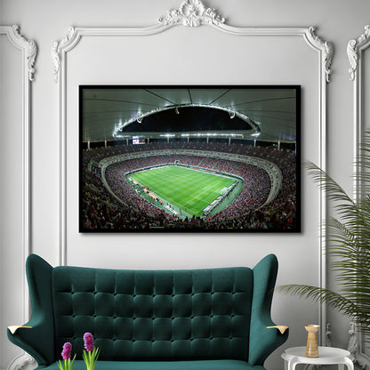 Chivas Guadalajara Stadium, Stadium Canvas, Sport Art, Gift for him, Framed Art Print Wall Decor, Picture Framed
