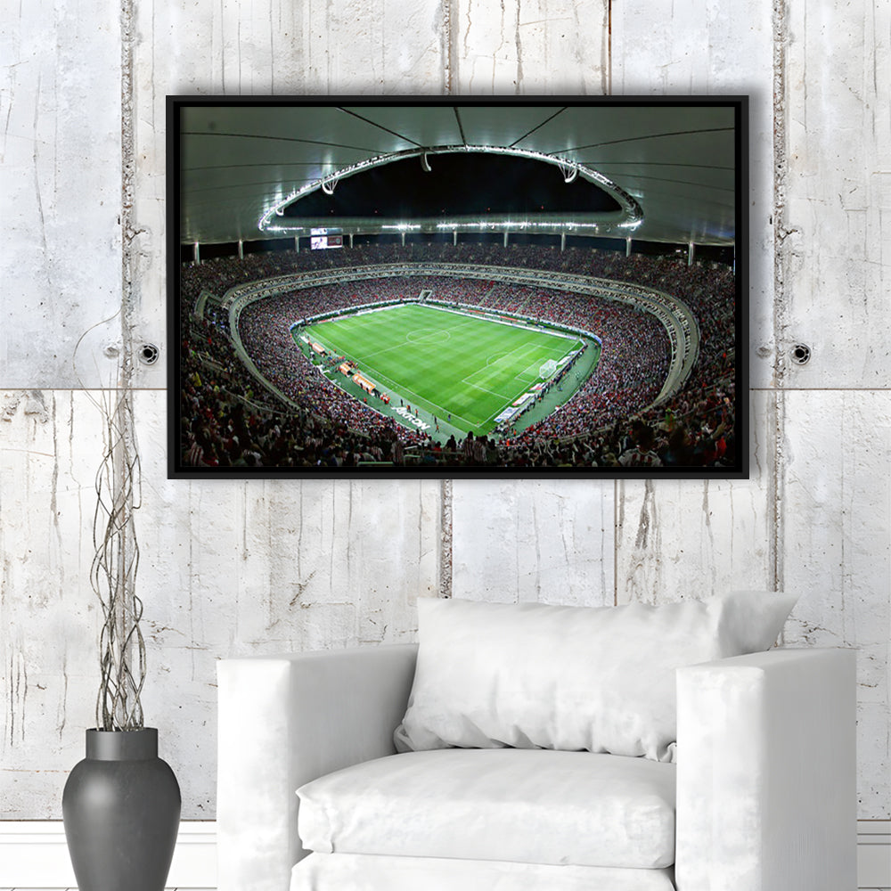 Chivas Guadalajara Stadium, Stadium Canvas, Sport Art, Framed Canvas Print Wall Art, Floating Frame