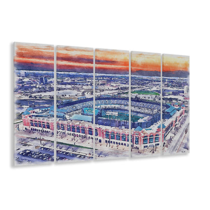 Choctaw Painting Stadium Watercolor, Arlington Texas Watercolor, Sport Art, Extra Large Canvas Print Wall Art