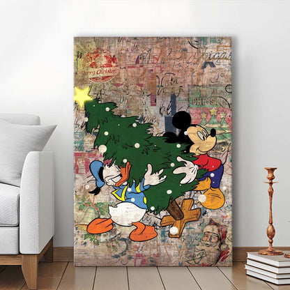 Christmas Delivery, Colorful Graffiti Painting Art, Canvas Print, Luxury Wall Art Decor, Modern Art