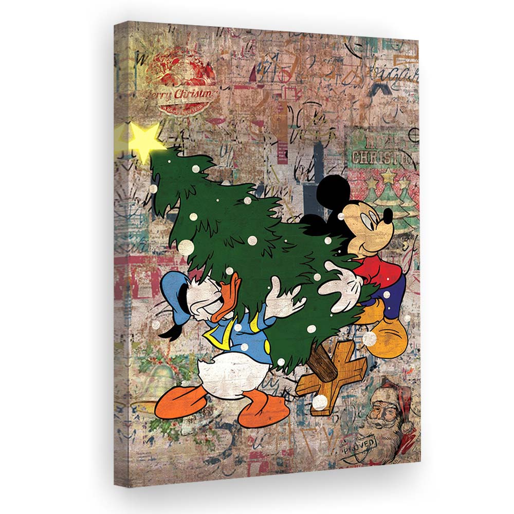 Christmas Delivery, Colorful Graffiti Painting Art, Canvas Print, Luxury Wall Art Decor, Modern Art