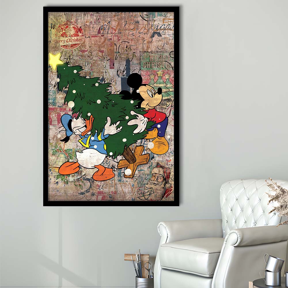 Christmas Delivery, Colorful Graffiti Painting Art, Framed Art Print, Picture Framed Wall Art Decor