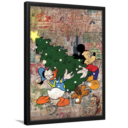 Christmas Delivery, Colorful Graffiti Painting Art, Framed Art Print, Picture Framed Wall Art Decor
