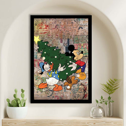 Christmas Delivery, Colorful Graffiti Painting Art, Framed Art Print, Picture Framed Wall Art Decor