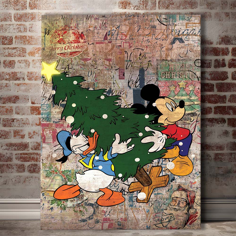 Christmas Delivery, Colorful Graffiti Painting Art, Canvas Print, Luxury Wall Art Decor, Modern Art