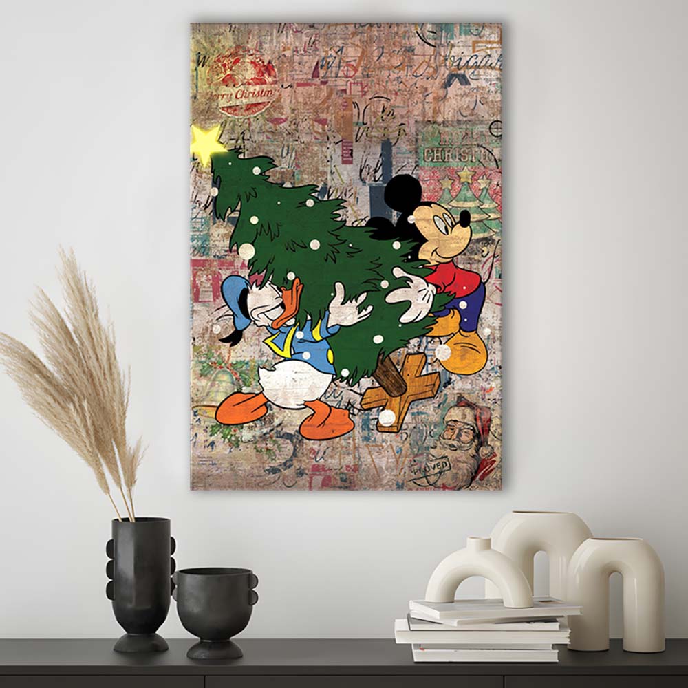 Christmas Delivery, Colorful Graffiti Painting Art, Canvas Print, Luxury Wall Art Decor, Modern Art