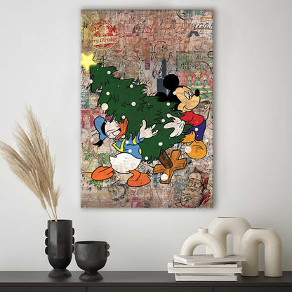 Christmas Delivery, Colorful Graffiti Painting Art, Canvas Print, Luxury Wall Art Decor, Modern Art