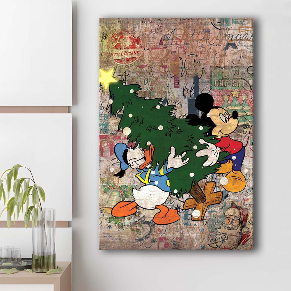 Christmas Delivery, Colorful Graffiti Painting Art, Canvas Print, Luxury Wall Art Decor, Modern Art