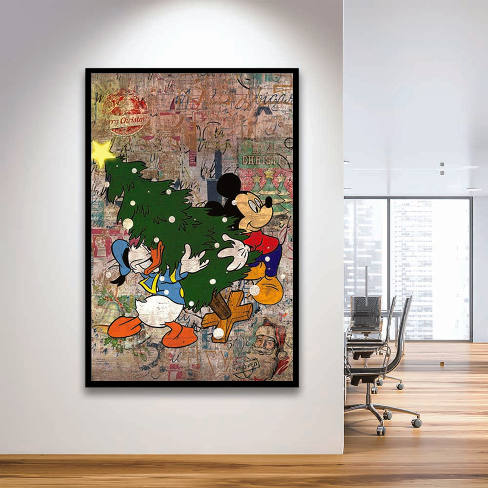 Christmas Delivery, Colorful Graffiti Painting Art, Framed Art Print, Picture Framed Wall Art Decor