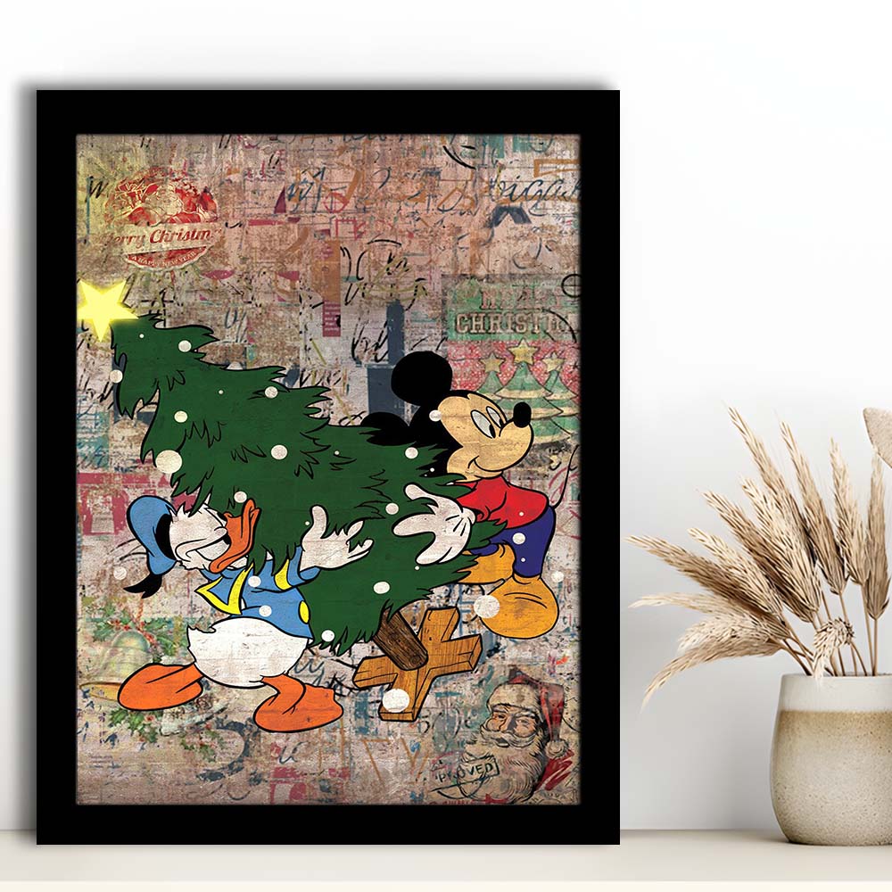 Christmas Delivery, Colorful Graffiti Painting Art, Framed Art Print, Picture Framed Wall Art Decor