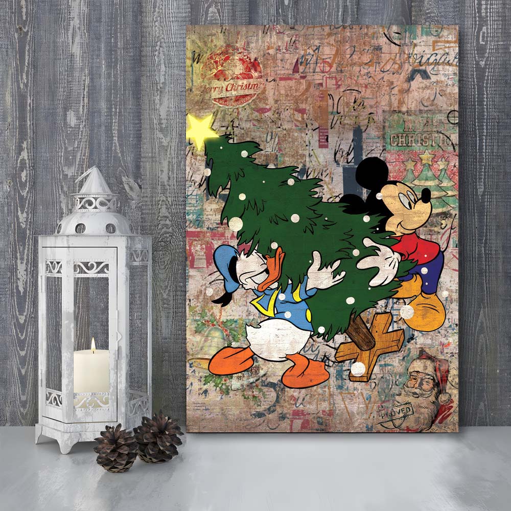Christmas Delivery, Colorful Graffiti Painting Art, Canvas Print, Luxury Wall Art Decor, Modern Art