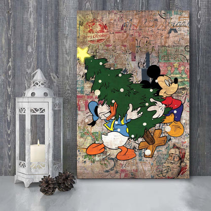 Christmas Delivery, Colorful Graffiti Painting Art, Canvas Print, Luxury Wall Art Decor, Modern Art