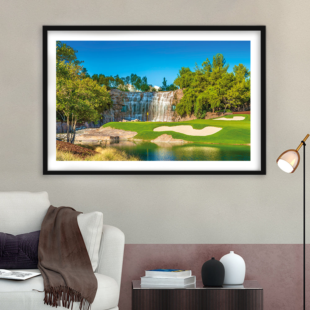 Cigar-Friendly Las Vegas Has No Shortage Of Golf Courses, Goft Art Print, Framed Art Print White Border Wall Decor
