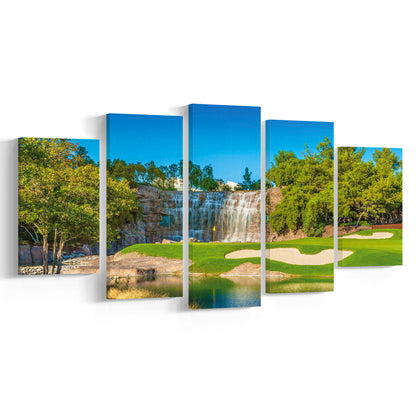 Cigar-Friendly Las Vegas Has No Shortage Of Golf Courses, Golf Art Print, 5 Pieces Mixed Canvas Print Wall Art