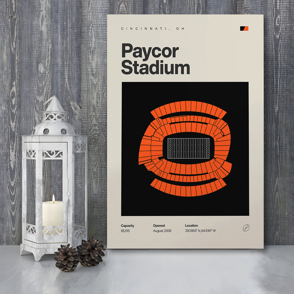 Cincinnati Bengals Stadium Print, Paycor Stadium Print, Fan Gifts, Sport Art, Canvas Print Wall Art