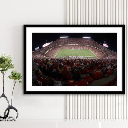 Cinco De Septiembre Stadium, Stadium Canvas, Sport Art, Gift for him, White Border Framed Art Print Wall Decor