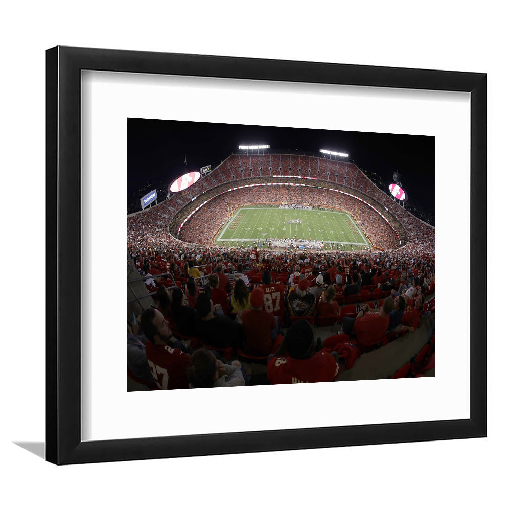 Cinco De Septiembre Stadium, Stadium Canvas, Sport Art, Gift for him, White Border Framed Art Print Wall Decor