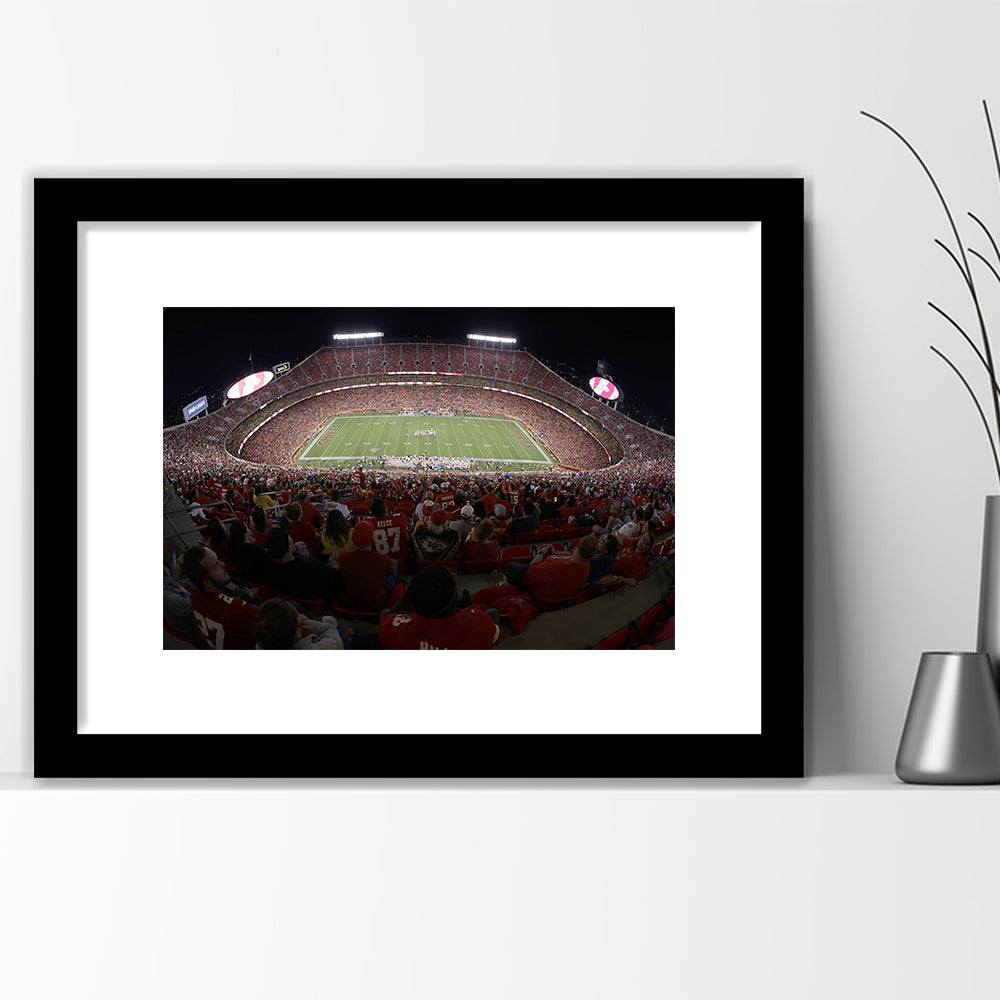 Cinco De Septiembre Stadium, Stadium Canvas, Sport Art, Gift for him, White Border Framed Art Print Wall Decor