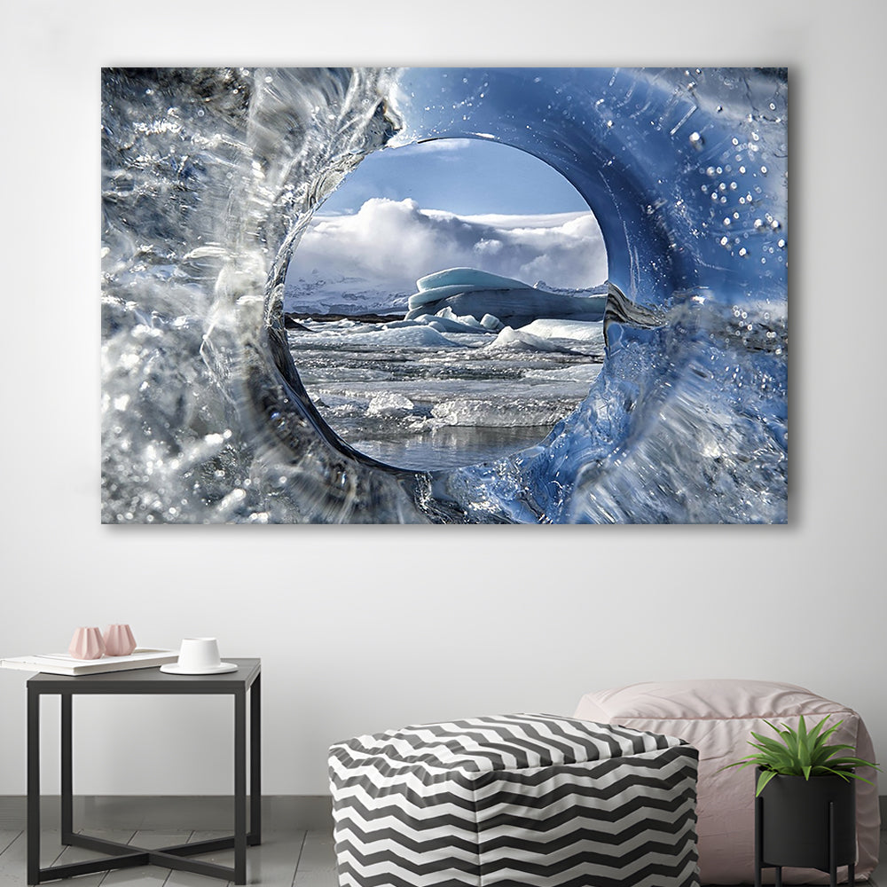 Circle Of Life Large Stretched Canvas Floating Frame Wall Art Print, Cavas Print Wall Art Hom Decor