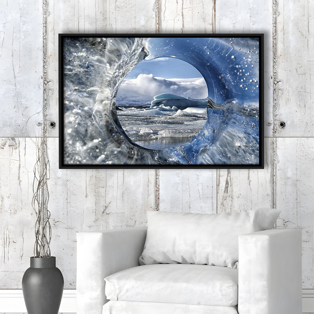 Circle Of Life Large Stretched Canvas Floating Frame Wall Art Print, Framed Cavas Print, Floating Frame