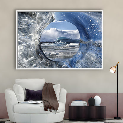 Circle Of Life Large Stretched Canvas Floating Frame Wall Art Print, Framed Cavas Print, Floating Frame