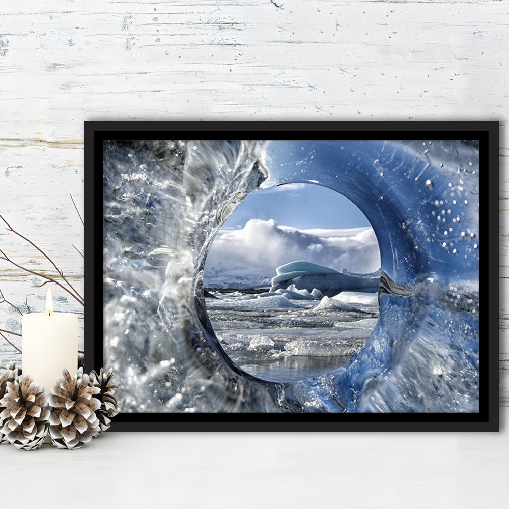 Circle Of Life Large Stretched Canvas Floating Frame Wall Art Print, Framed Cavas Print, Floating Frame