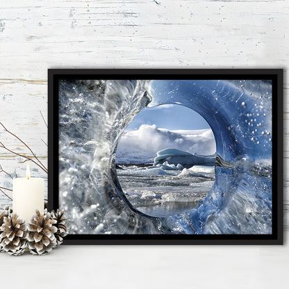 Circle Of Life Large Stretched Canvas Floating Frame Wall Art Print, Framed Cavas Print, Floating Frame