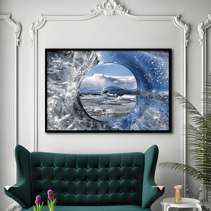 Circle Of Life LargeArt Prints Floating Frame Wall Art Print, Framed Art Print, Picture Framed