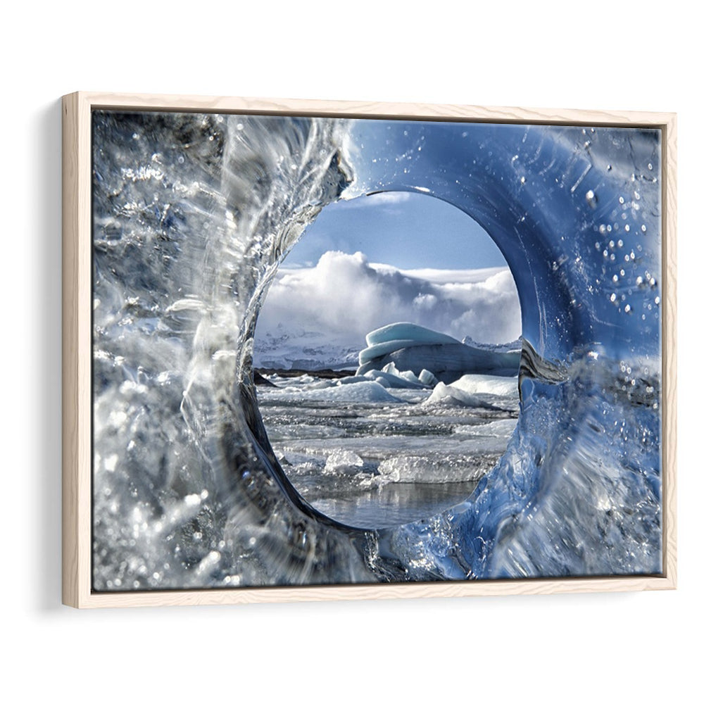 Circle Of Life Large Stretched Canvas Floating Frame Wall Art Print, Framed Cavas Print, Floating Frame