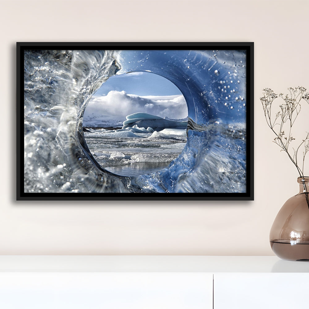 Circle Of Life Large Stretched Canvas Floating Frame Wall Art Print, Framed Cavas Print, Floating Frame