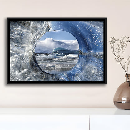 Circle Of Life Large Stretched Canvas Floating Frame Wall Art Print, Framed Cavas Print, Floating Frame